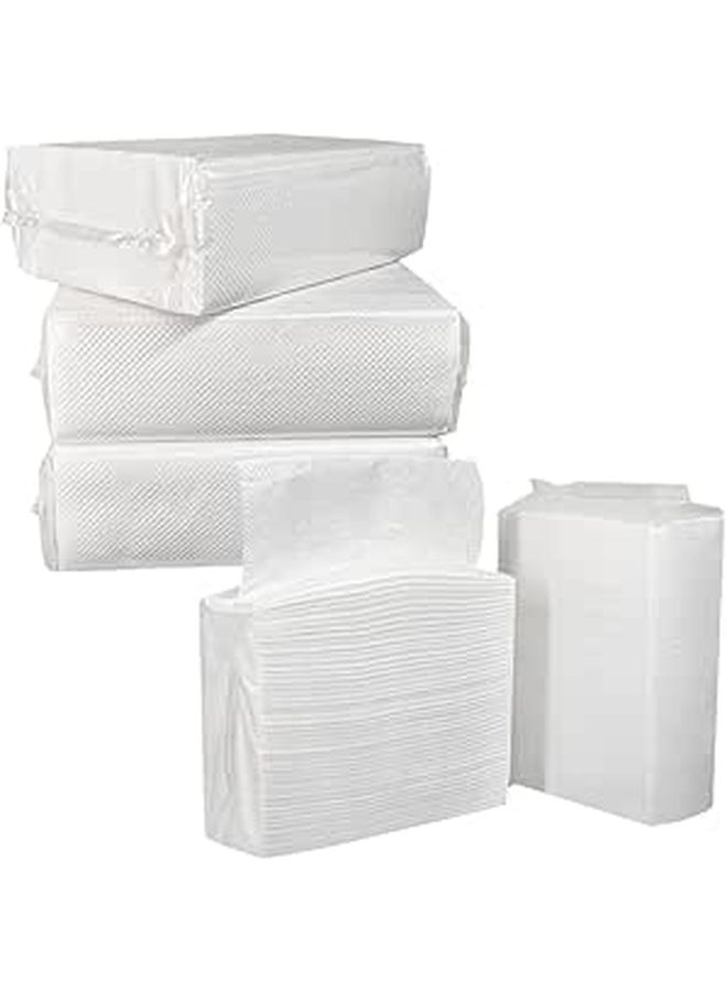 Thick Paper Hand Towel Napkins 120 Sheets 5 Packs Water Absorbent For Bathroom Hotel Kitchen - Image 1