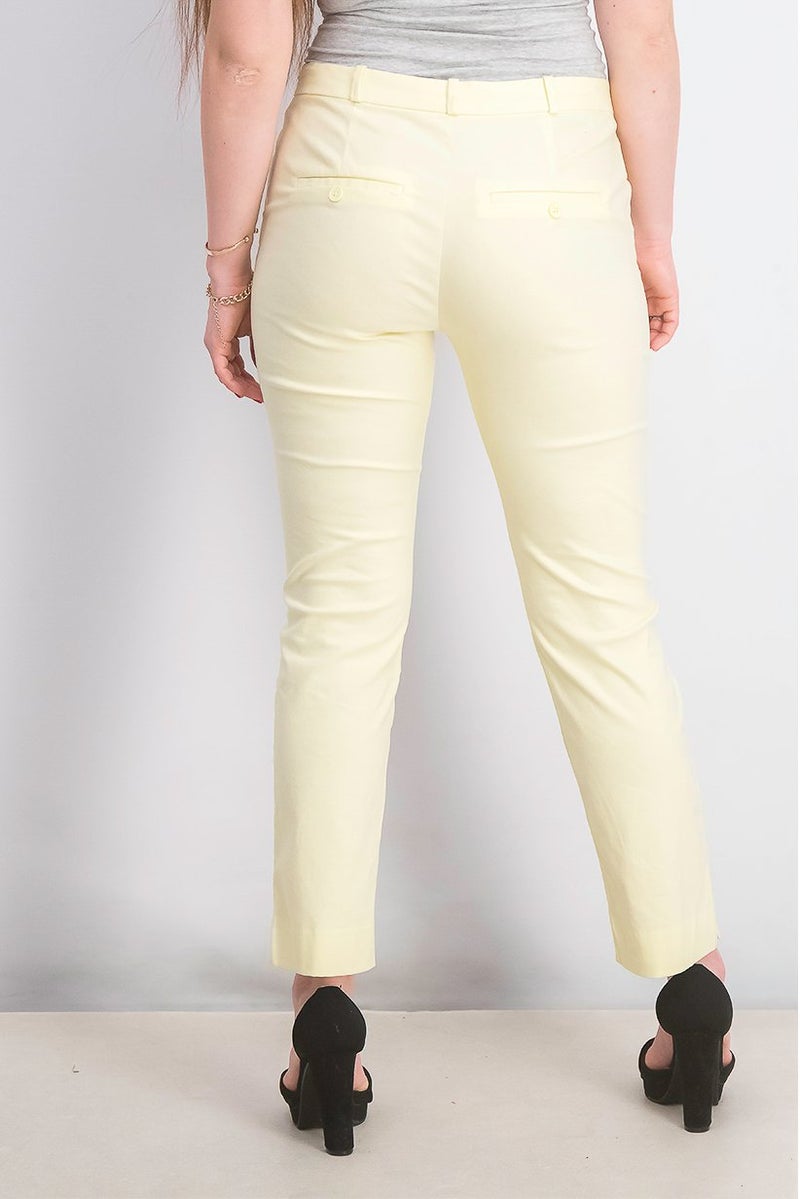 MANGO Women Side Pocket Pants, Yellow - Image 2