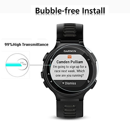 AKWOX (Pack of 4) Tempered Glass Screen Protector for Garmin Forerunner 735XT, [0.3mm 2.5D High Definition 9H] Premium Clear Screen Protective Film for Garmin Forerunner 735XT - Image 5