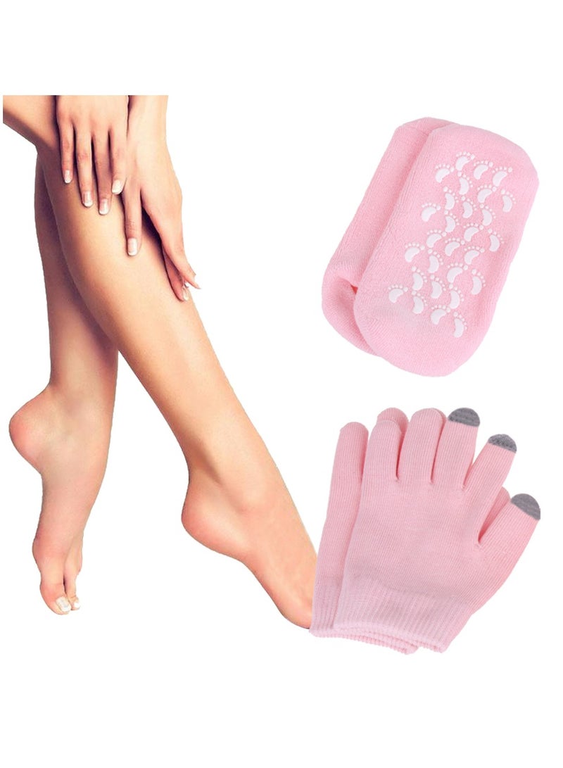Generic 1 Pair Moisturizing Spa Socks and 1Pairs Touch Screen Skin Care Gloves - Image 1