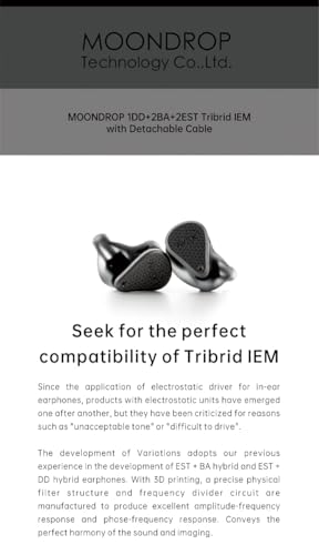 Moondrop Variations Earphone 1DD+2BA+2EST Tribrid Technology in-Ear Monitor with Interchangeable Cable - Image 4
