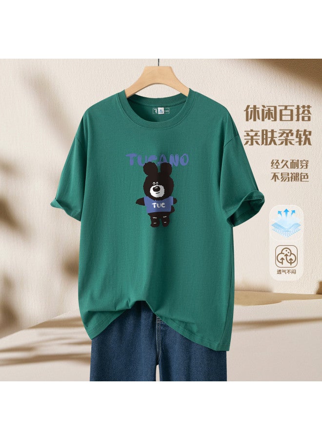 Tucano short Sleeve T-shirt Couple Set Summer Comfort Round Neck Top Casual Versatile Breathable Tee - Image 2