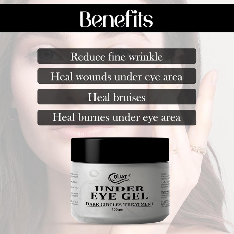Quat Under Eye gel for Natural Glowing Skin and dark circle removal for both WomenMen 100ml - Image 3