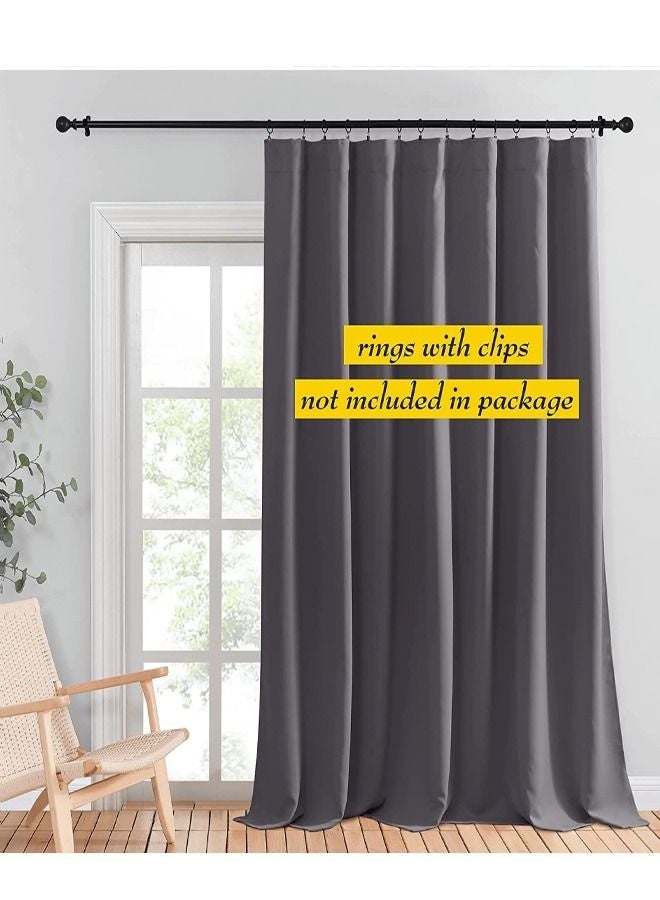 كيلا ستارة فاصلة للغرفة معزولة حرارياً، واسعة، مناسبة لغرفة النوم، غرفة الطعام، الاستوديو، المكتب، لون رمادي، 200×270 سم - Image 5