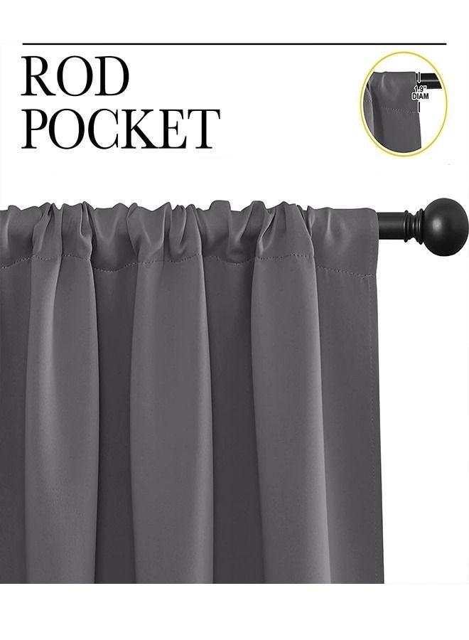 كيلا ستارة فاصلة للغرفة معزولة حرارياً، واسعة، مناسبة لغرفة النوم، غرفة الطعام، الاستوديو، المكتب، لون رمادي، 200×270 سم - Image 3