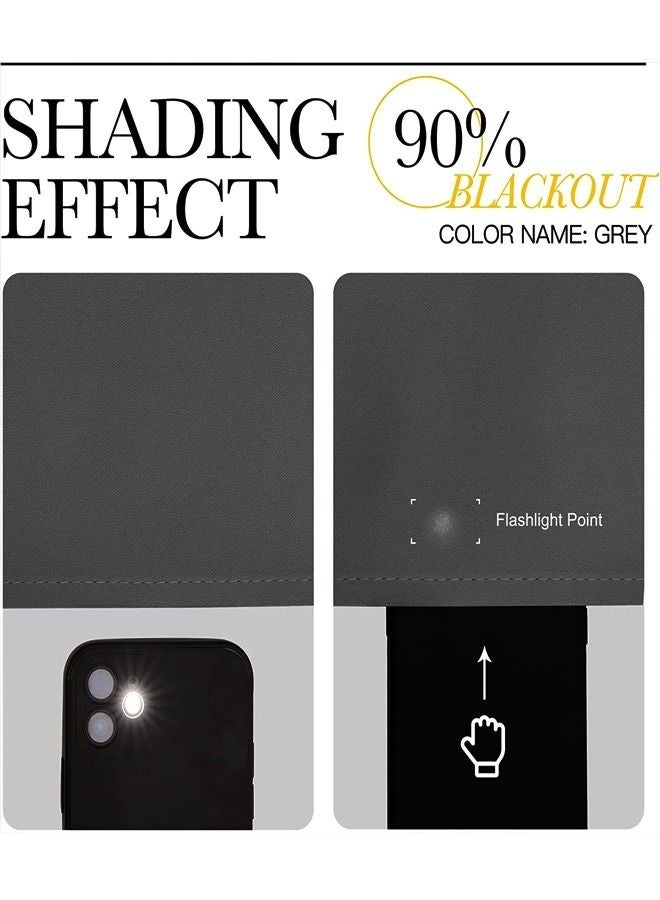 كيلا ستارة فاصلة للغرفة معزولة حرارياً، واسعة، مناسبة لغرفة النوم، غرفة الطعام، الاستوديو، المكتب، لون رمادي، 200×270 سم - Image 4