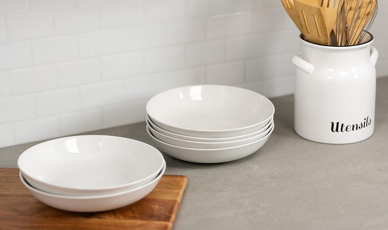 10 Strawberry Street Simply White 36 Oz PastaDinner Bowl Set of 6 - Image 5