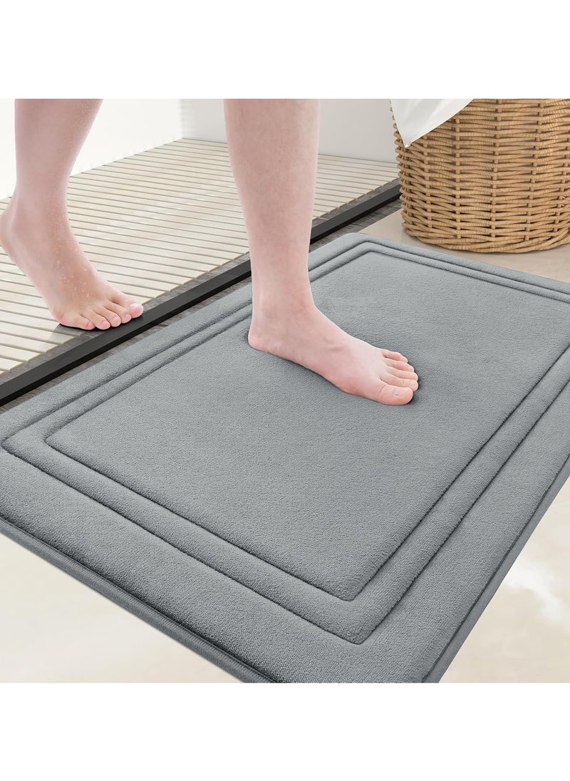 AMROAH 50x80 Bath Mat Foam Sponge Anti-Slip Absorbent Washable, Comfortable Super Soft Bathroom Rug Machine Wash Dry Quickly for Bathroom Floor Tub Shower Toilet Door Home Bedroom  - Image 1