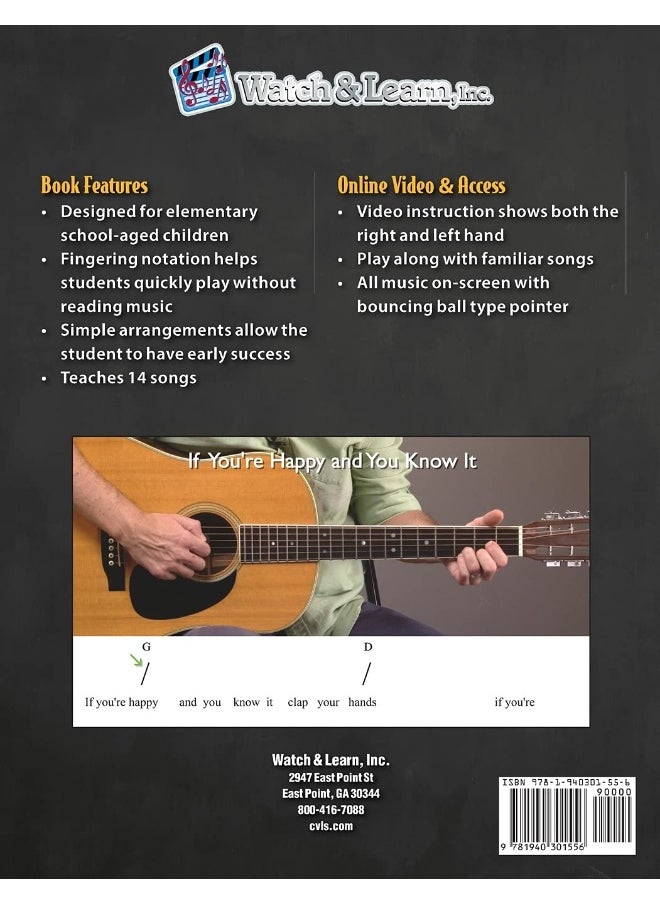 Beginner Guitar Lessons for Kids Book with Online Video and Audio Access