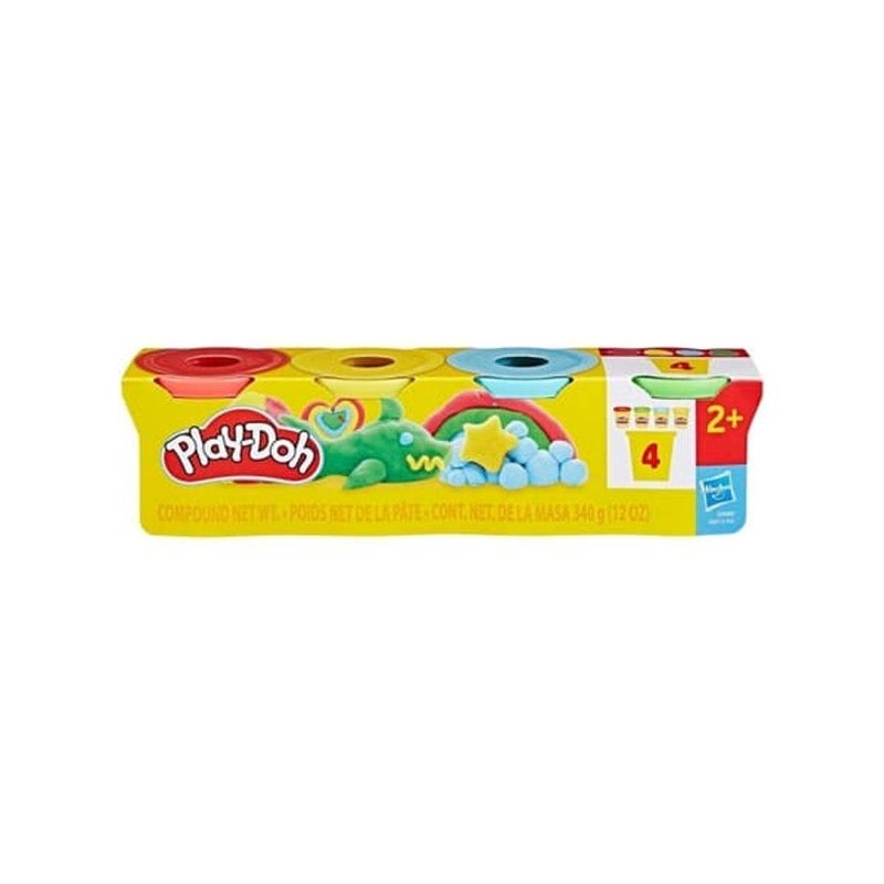 Play-Doh عبوات مركب بلاي دو الكلاسيكية بألوان متنوعة (340 جرام، عبوة من 4) - Image 1