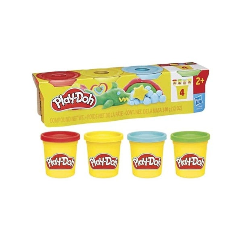 Play-Doh عبوات مركب بلاي دو الكلاسيكية بألوان متنوعة (340 جرام، عبوة من 4) - Image 2