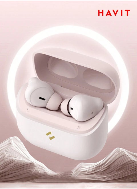 Wireless Earbuds, TWS Bluetooth 5.4 with 13mm Driver, Dual MIC ENC Noise Cancelling Headphones, Multipoint Connection Bluetooth Earphones, 33H Playtime, In-Ear Headphones for Music, Calls, Gaming and More, Fully Compatible for Android and iOS Devices (Pink)