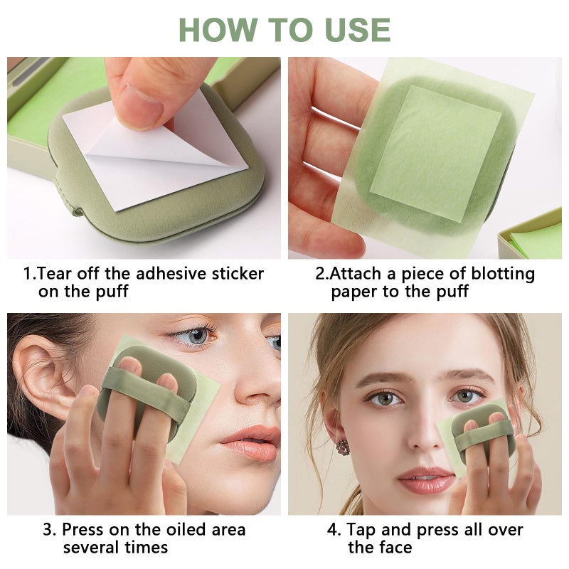 Jutqut Oil Blotting Sheets for Face With Travel Makeup Mirror-1 Pack(total 100 sheets), Oil Absorbing Sheets for Face, Makeup Friendly, Blotting Papers for Oily Skin - Image 3