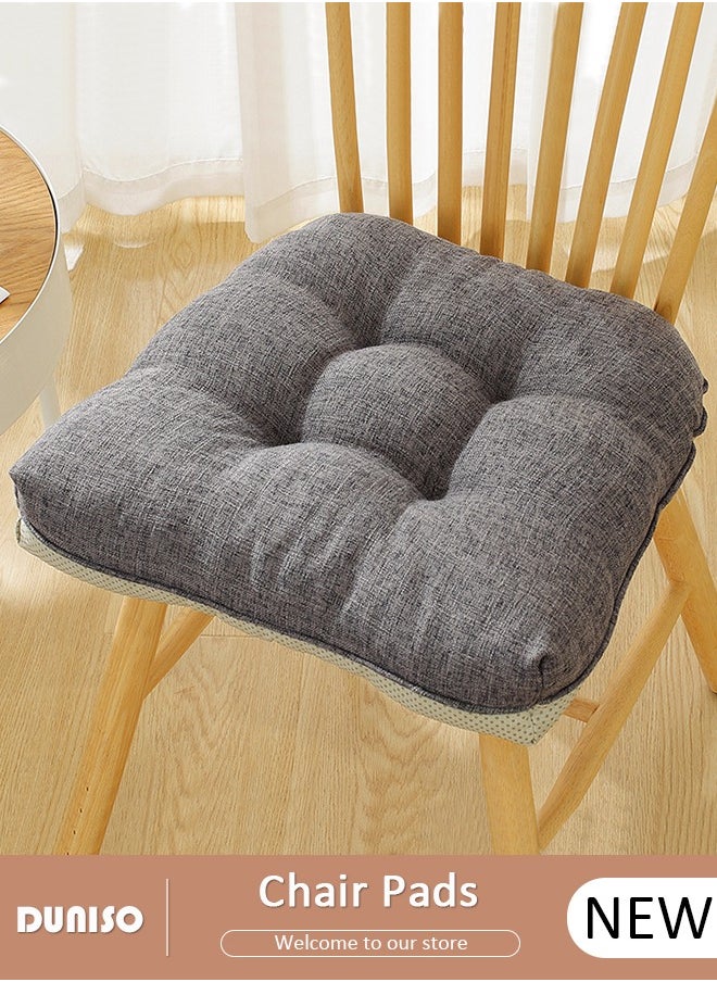 DUNISO - Chair Pads Seat Cushion with Ties, Square Floor Chair Seat Pads,Chair Cushions for Sitting,Yoga, Pooja, Meditation,Solid Thicken Comfortable Seat Cushion,Floor Cushion Reading Cushion Pad for Office Home Living Room - Image 1