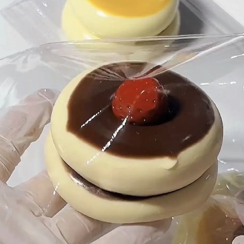 Strawberry Souffle Simulated Mousse Cake Squeeze Toy Slow Rebound Stress Relief Toy - Image 3