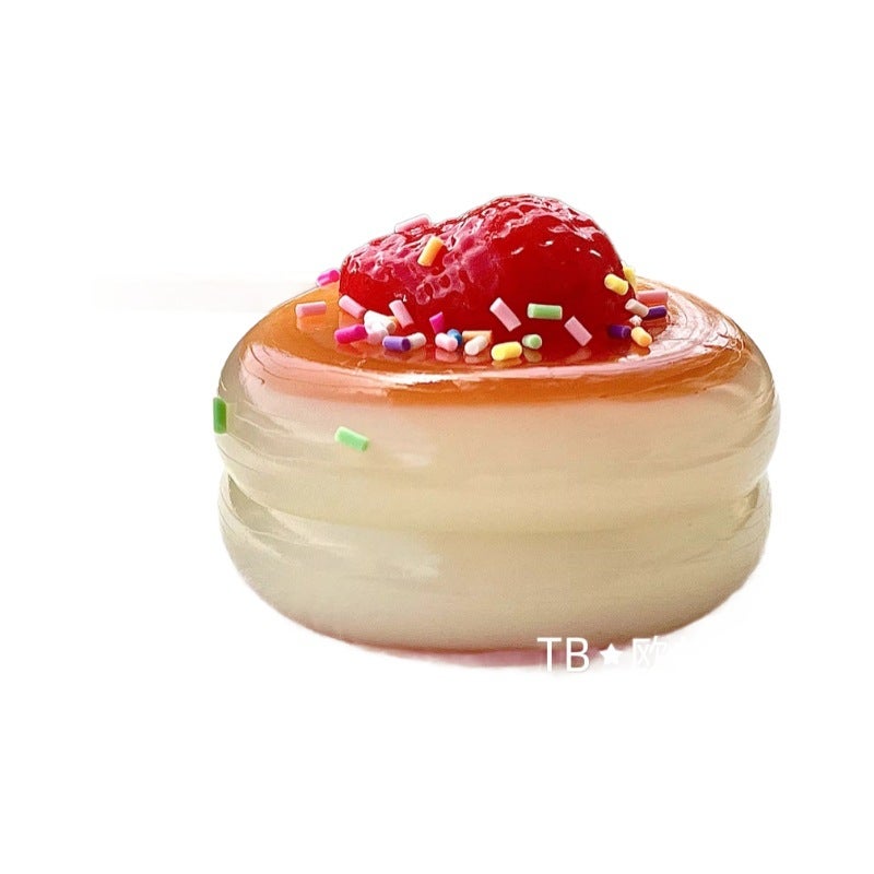 Strawberry Souffle Simulated Mousse Cake Squeeze Toy Slow Rebound Stress Relief Toy - Image 5