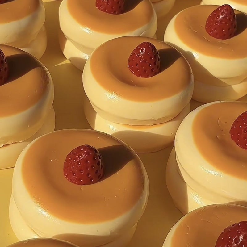 Strawberry Souffle Simulated Mousse Cake Squeeze Toy Slow Rebound Stress Relief Toy - Image 2