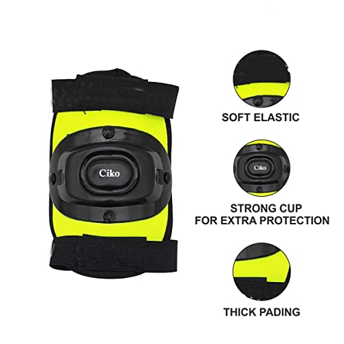 Ciko Kids Sports Protective Gear Set from Beginner to Advanced for 3-5-8-14 Years Boys Girls with Knee and Elbow Pads Wrist Guards Set for Skateboarding, Cycling & Roller Skating Scooter - Image 2