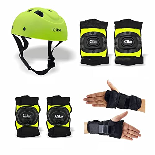 Ciko Kids Sports Protective Gear Set from Beginner to Advanced for 3-5-8-14 Years Boys Girls with Knee and Elbow Pads Wrist Guards Set for Skateboarding, Cycling & Roller Skating Scooter - Image 1