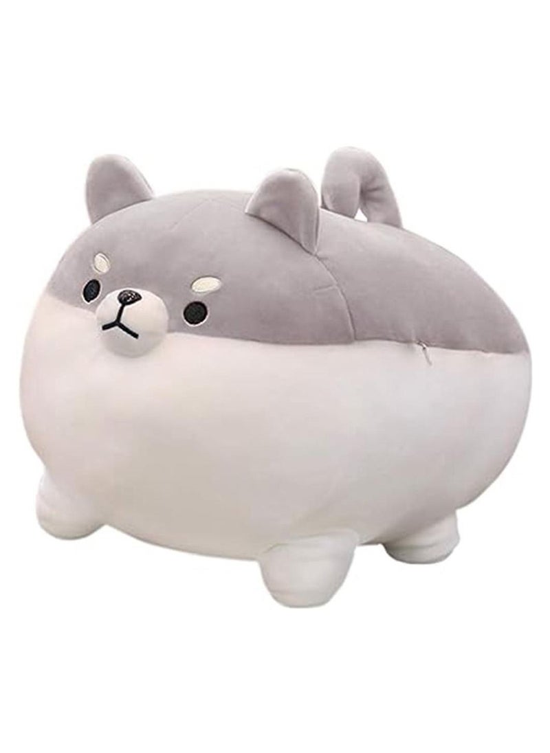 Stuffed Animal Shiba Inu Plush Toy Anime Corgi Kawaii Plush Dog Soft Pillow, Plush Toy Gifts for Boys Girls (Grey, 15.7" / 19.6")  - Image 1