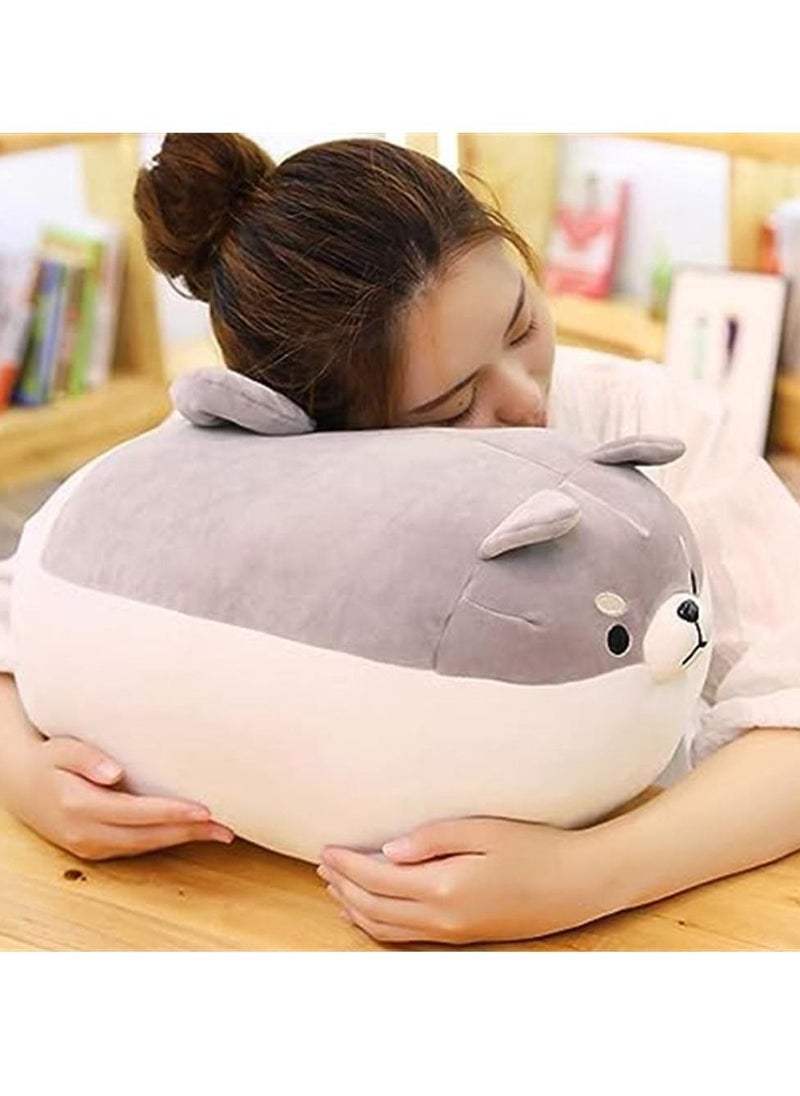 Stuffed Animal Shiba Inu Plush Toy Anime Corgi Kawaii Plush Dog Soft Pillow, Plush Toy Gifts for Boys Girls (Grey, 15.7" / 19.6")  - Image 5
