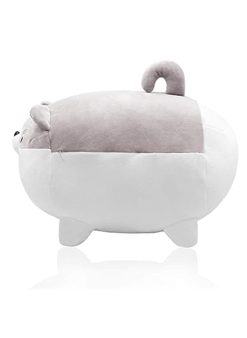 Stuffed Animal Shiba Inu Plush Toy Anime Corgi Kawaii Plush Dog Soft Pillow, Plush Toy Gifts for Boys Girls (Grey, 15.7" / 19.6")  - Image 2