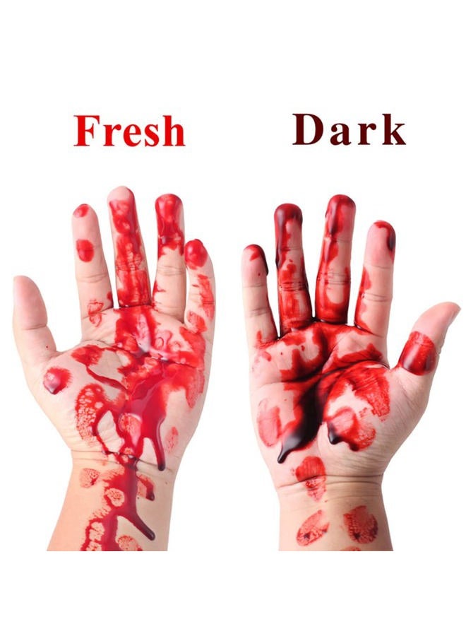 Go Ho Fake Blood Makeup (2 oz),Fake Blood Washable for Scar Wounds,Easy Dry Flow Fake Blood for Eyes Drips Nose Bleeds,Halloween Blood for Cosplay SFX Zombie Vampire Makeup,Fresh - Image 4