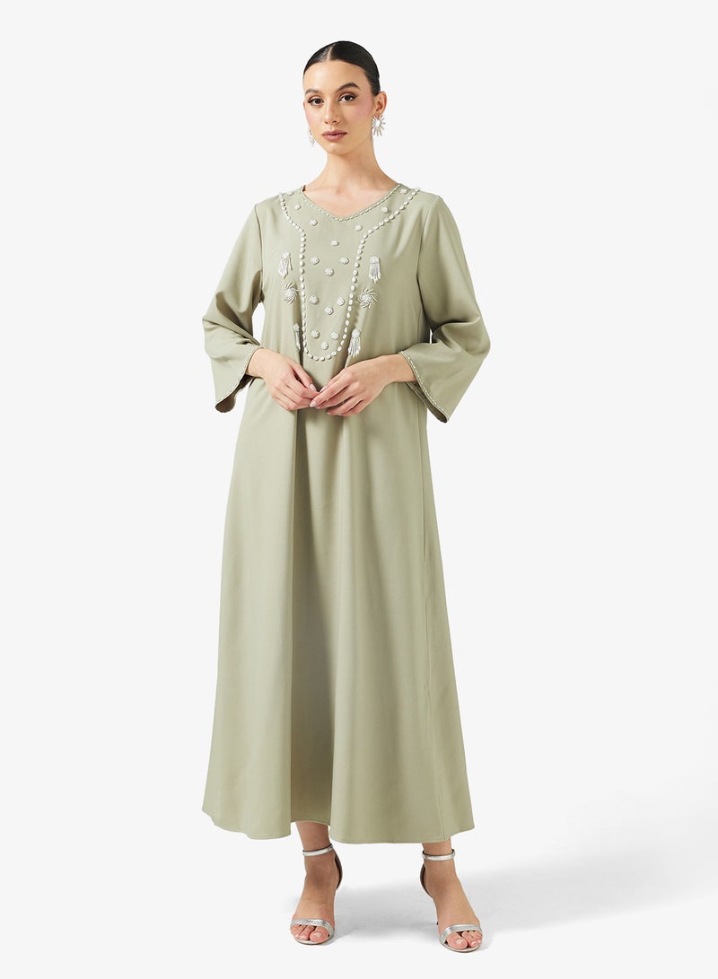 Khizana Embroidered Jalabiya - Image 4