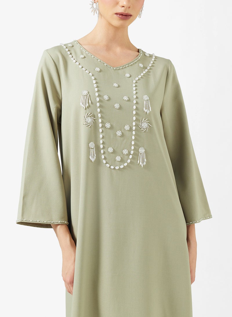 Khizana Embroidered Jalabiya - Image 3