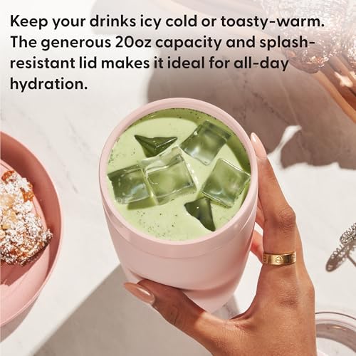 WP W&P Porter Insulated Tumbler 20 oz | No Metallic Aftertaste Ceramic Coated for Water, Coffee, & Tea | Wide Mouth Vacuum Insulated | Dishwasher Safe, Cream Terrazzo - Image 2