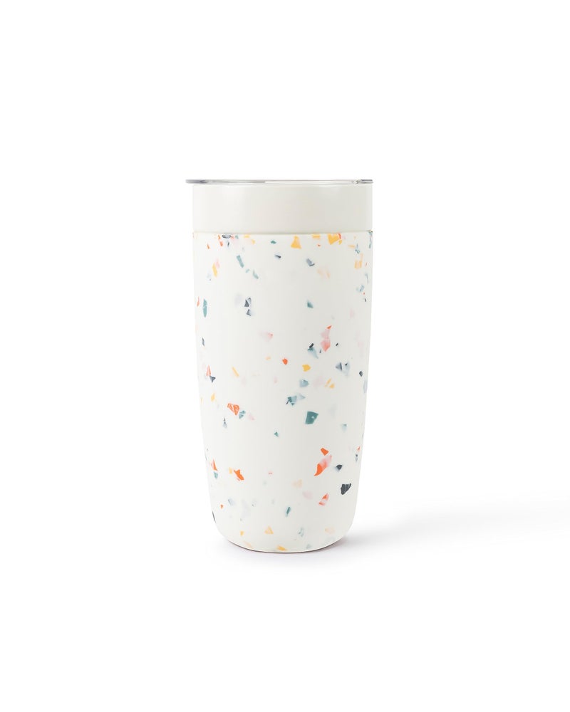 WP W&P Porter Insulated Tumbler 20 oz | No Metallic Aftertaste Ceramic Coated for Water, Coffee, & Tea | Wide Mouth Vacuum Insulated | Dishwasher Safe, Cream Terrazzo - Image 1