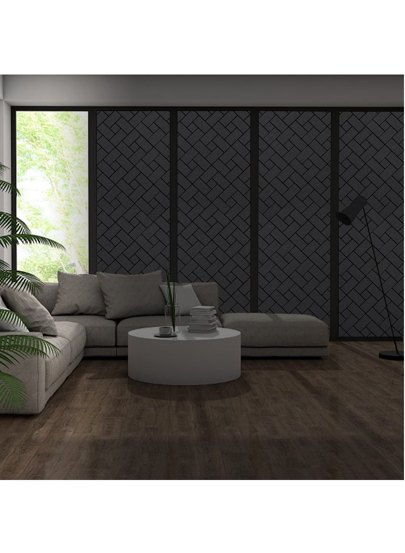 Total Blackout Window Film Light Sun Blocking Window Covering Darkening Privacy Heat Control Static Cling Removable No Glue Anti Glare Reflective Film for Home Bedroom（2PCES 0.3*2M) - Image 2