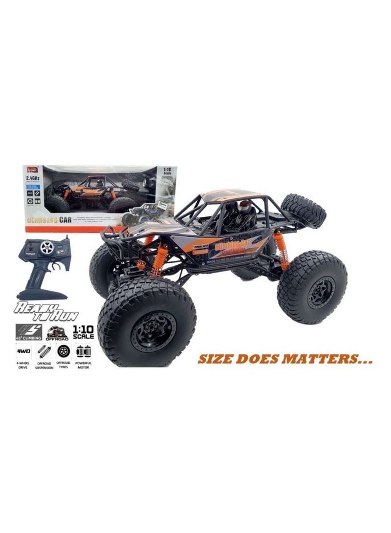 Large High Speed Four-wheel Climbing Vehicle Model Bigfoot Monster Off-road Remote Control Racing Toy Durable orange - Image 3