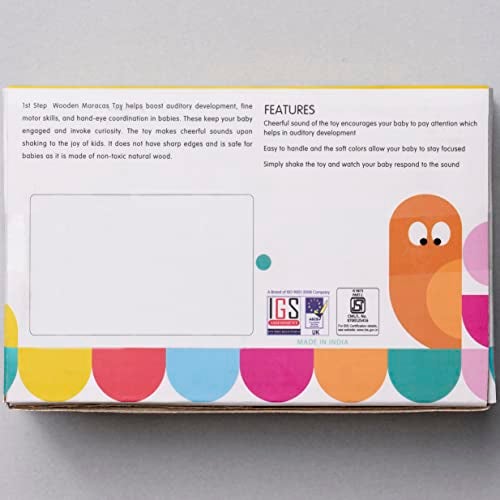 1st Step Wooden Maracus Toys (Pink & Mint Green) - Image 3