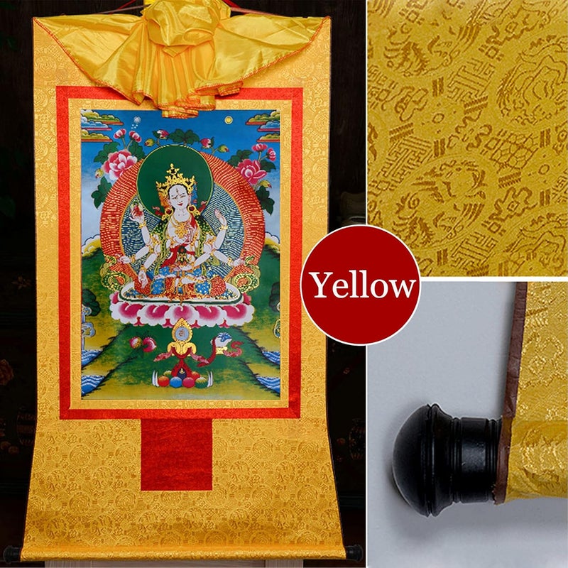 Thangka painting, buddhist tapestry,Tibetan thangka,buddha tapestry,Usnisa Vijaya Dharani(The Buddha-Crown Superb Victory Dharani), Tibetan Thangka Painting Art,Buddhist Thangka Brocade,Buddha Tapestr - Image 3