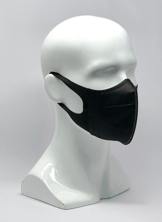 Pack Of 25 3D Face Mask Black for Adults - Image 1