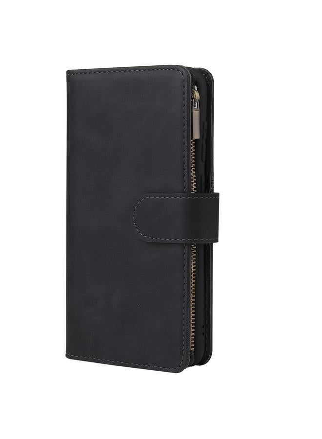 S-TOP Case For Samsung Galaxy A11 EU Multifunctional Frosted Zipper Wallet Leather Phone Case - Image 2