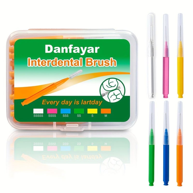 Interdental Brushes 24 Pack White 0 4mm Disposable Dental Gap Cleaner For Teeth And Braces - Image 1
