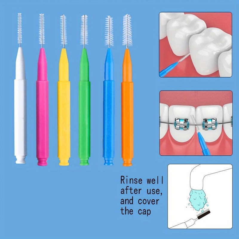 Interdental Brushes 24 Pack White 0 4mm Disposable Dental Gap Cleaner For Teeth And Braces - Image 3