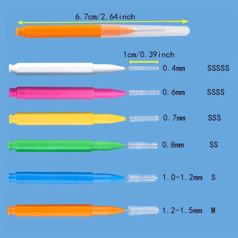 Interdental Brushes 24 Pack White 0 4mm Disposable Dental Gap Cleaner For Teeth And Braces - Image 4