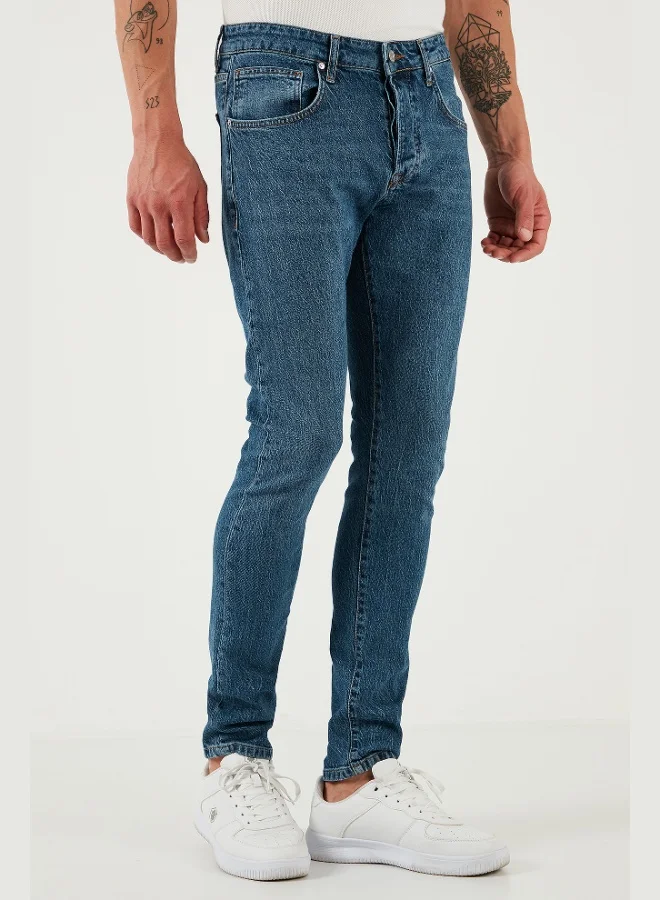 Buratti  Buratti Stretch Cotton Slim Fit Normal Waist Skinny Leg Jeans Men's JEANS 1115S60NAPOLI for Men | Best Price UAE