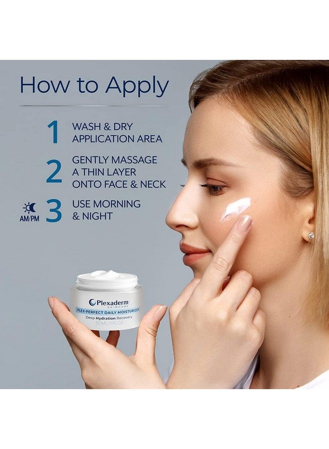 Plexaderm Plexaderm Daily Face Moisturizer - Hyaluronic Acid for Deep Hydration - For All Skin Types, Fragrance-Free, 1 fl oz - Image 4