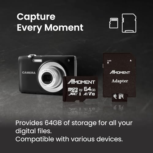 MMOMENT 64GB Micro SDHC Card, A1, UHS-I, U1, V10, Class 10 Compatible, Read Speed Up to 95 MB/s, SD Adapter Included - Image 3