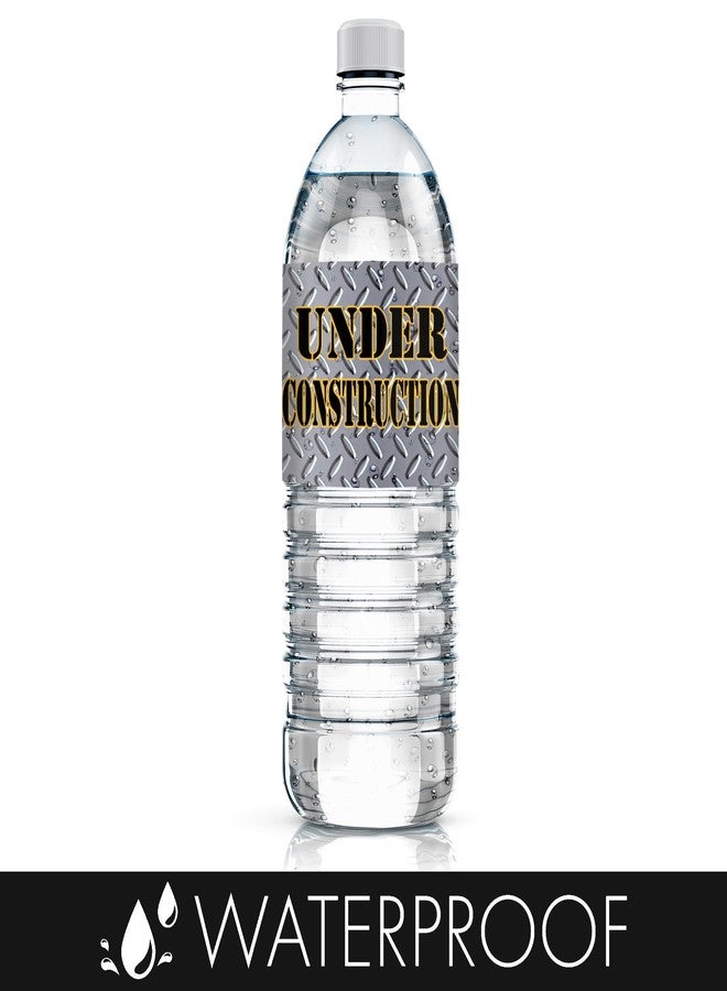 DISTINCTIVS Under Construction Party Water Bottle Labels, Construction Birthday Decorations - 20 Stickers - Image 4