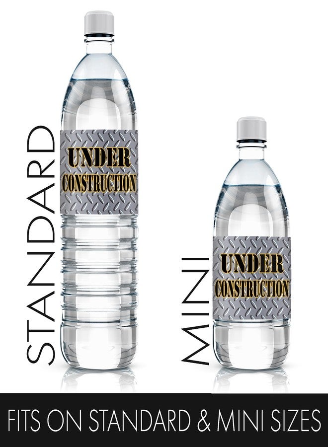 DISTINCTIVS Under Construction Party Water Bottle Labels, Construction Birthday Decorations - 20 Stickers - Image 3