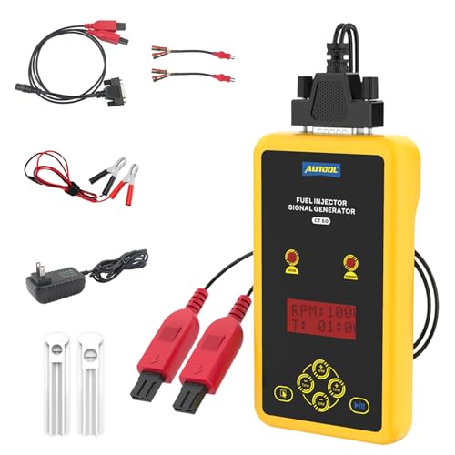 AUTOOL Fuel Injector Tester and Cleaner 12V & High Volt, Fuel Injector Cleaning Tool Kit for GDI, Adjustable Pulse Width RPM, Two Injectors Test Simultaneously - Image 1