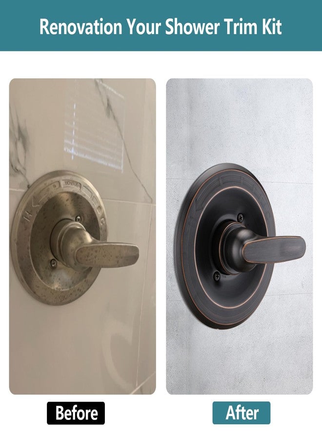 Ultrimkit Replacement for Delta 1300/1400 & 13/14 Series Shower Trim Kit, Shower Cover Plate with Handle (Valve& Catridge Not Inclued) (Oil Rubbed Bronze) - Image 4