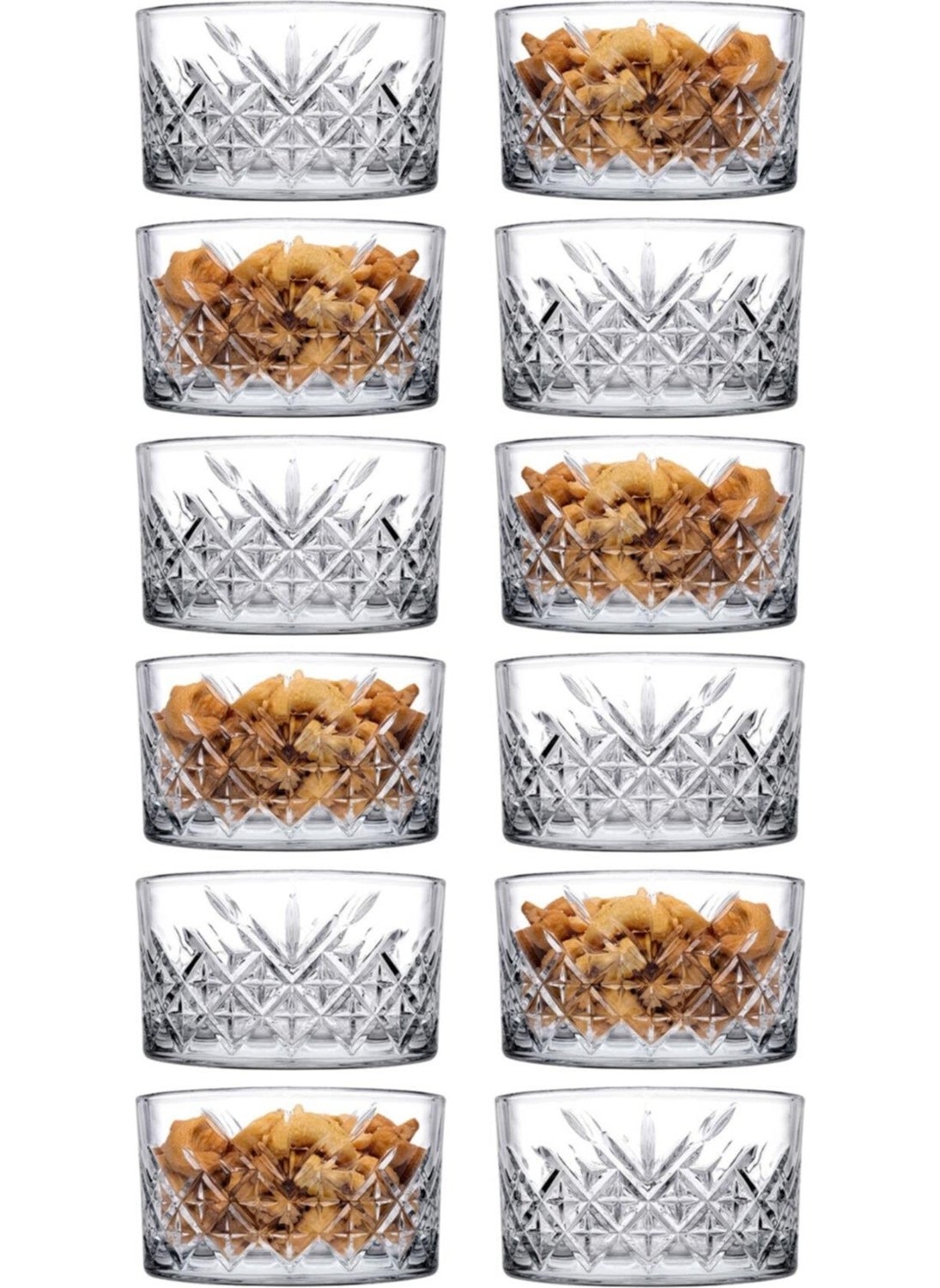Paşabahçe White 12-Piece Timeless Snack Bowl - 225cc Pb12x530040 