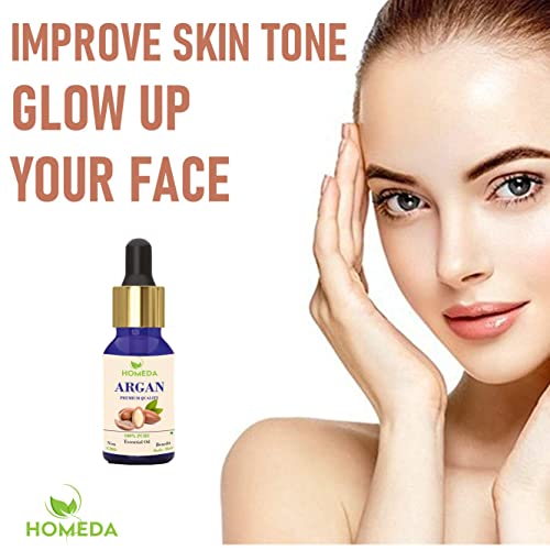 Homeda 100% Pure Moroccan Argan Oil for Hair Growth (15 ml) Face, Skin (Argon Oil Morocco Hair Serum, Argan Murugan Face Massage) Cold Pressed, Organic - Image 4