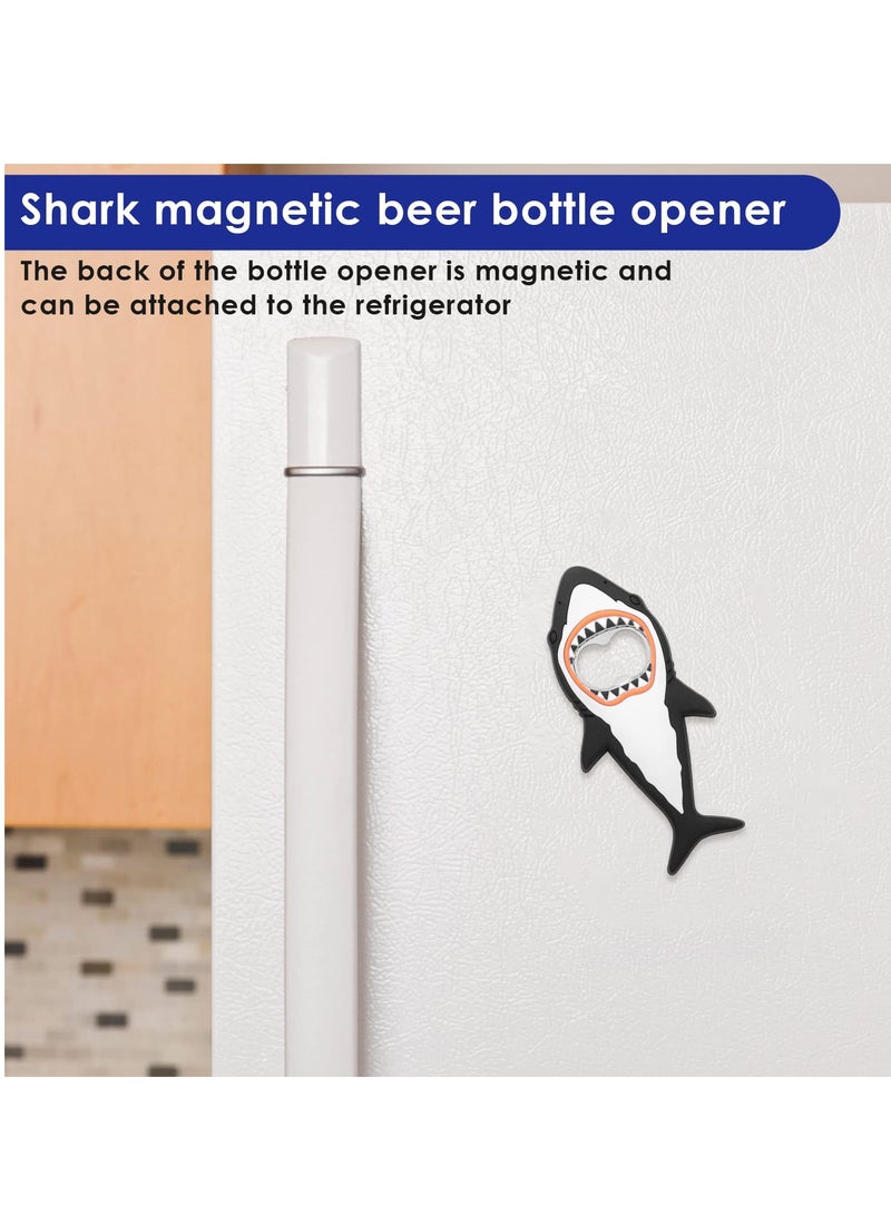 Excefore 2 Pcs Corkscrew, Shark Bottle Openers, Creative Shark Fridge Magnet Cartoon Ocean Animal Beer Bottle, Wine Opener with Bottle Opener & Foil Cutter, for Bar Travel, Easy to Use  - Image 3